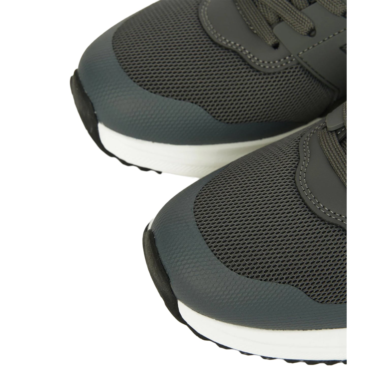 Grey-White - Side - Crosshatch Mens Holywell Flyknit Trainers
