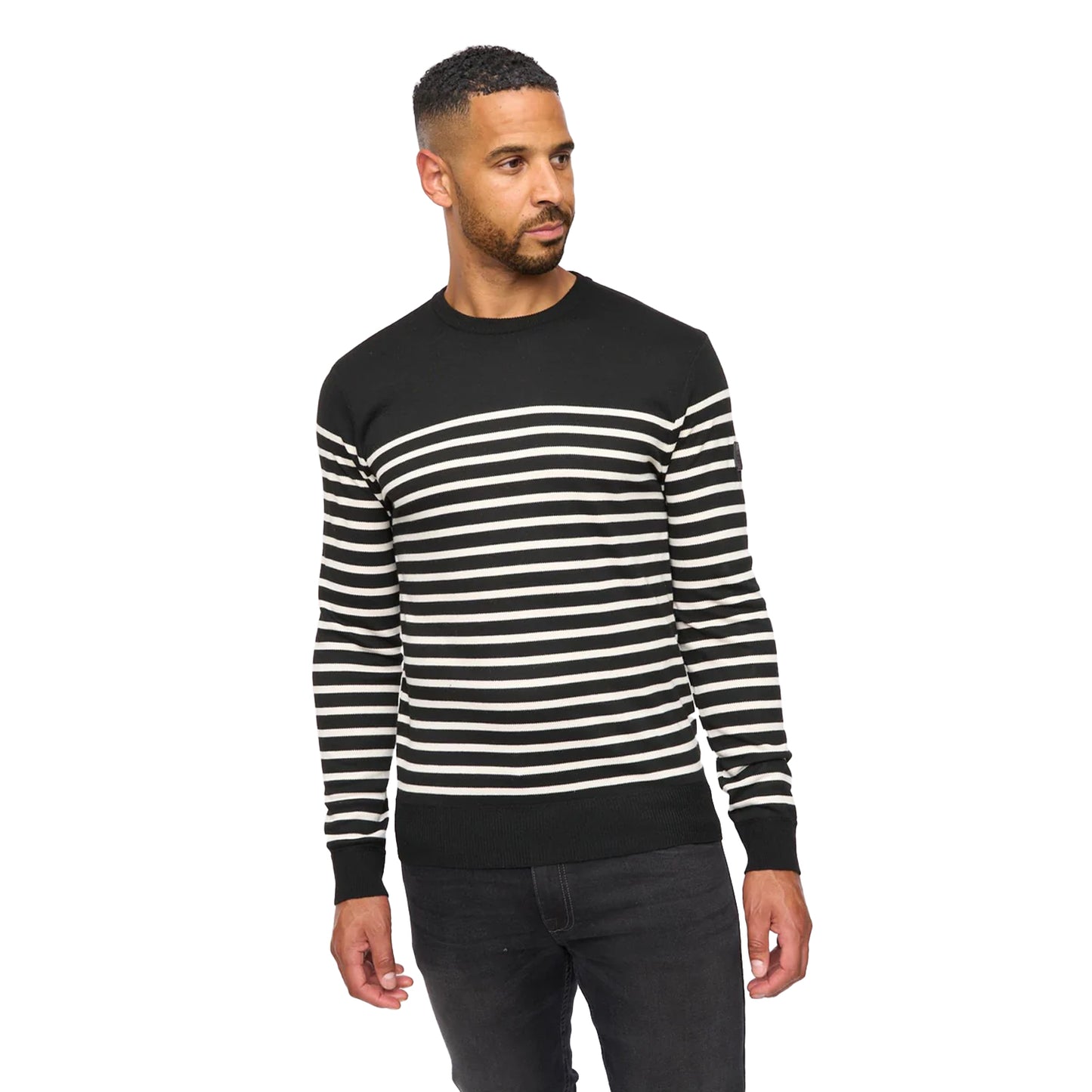 Black - Front - Bewley & Ritch Mens Howland Crew Neck Jumper