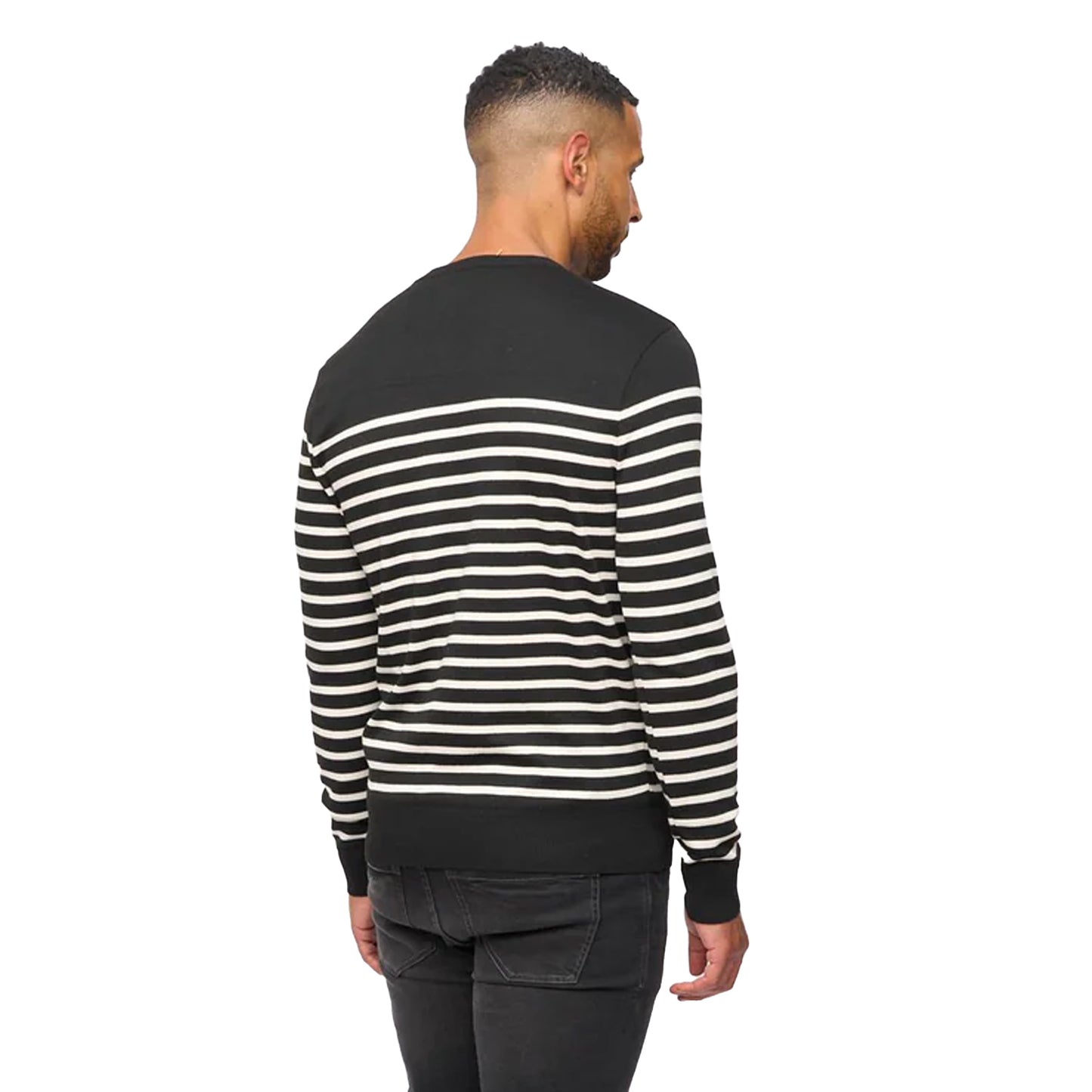 Black - Back - Bewley & Ritch Mens Howland Crew Neck Jumper