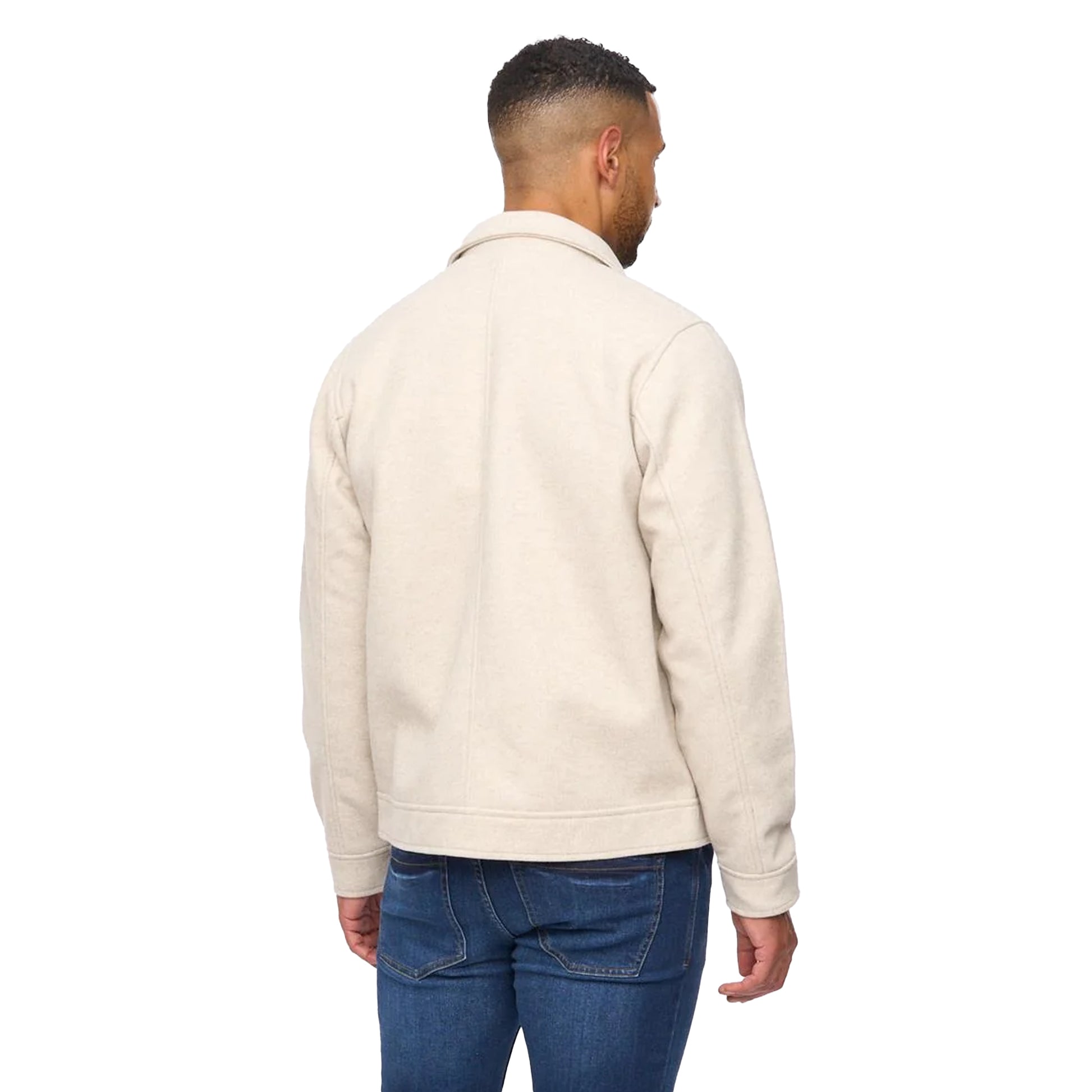 Ecru - Back - Bewley & Ritch Mens Earnshaw Overshirt