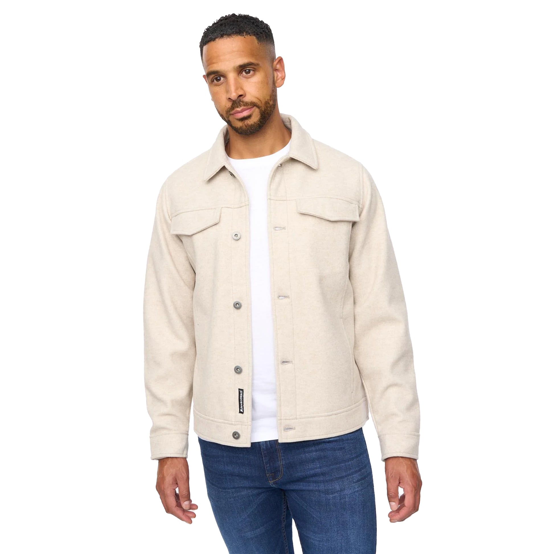 Ecru - Side - Bewley & Ritch Mens Earnshaw Overshirt