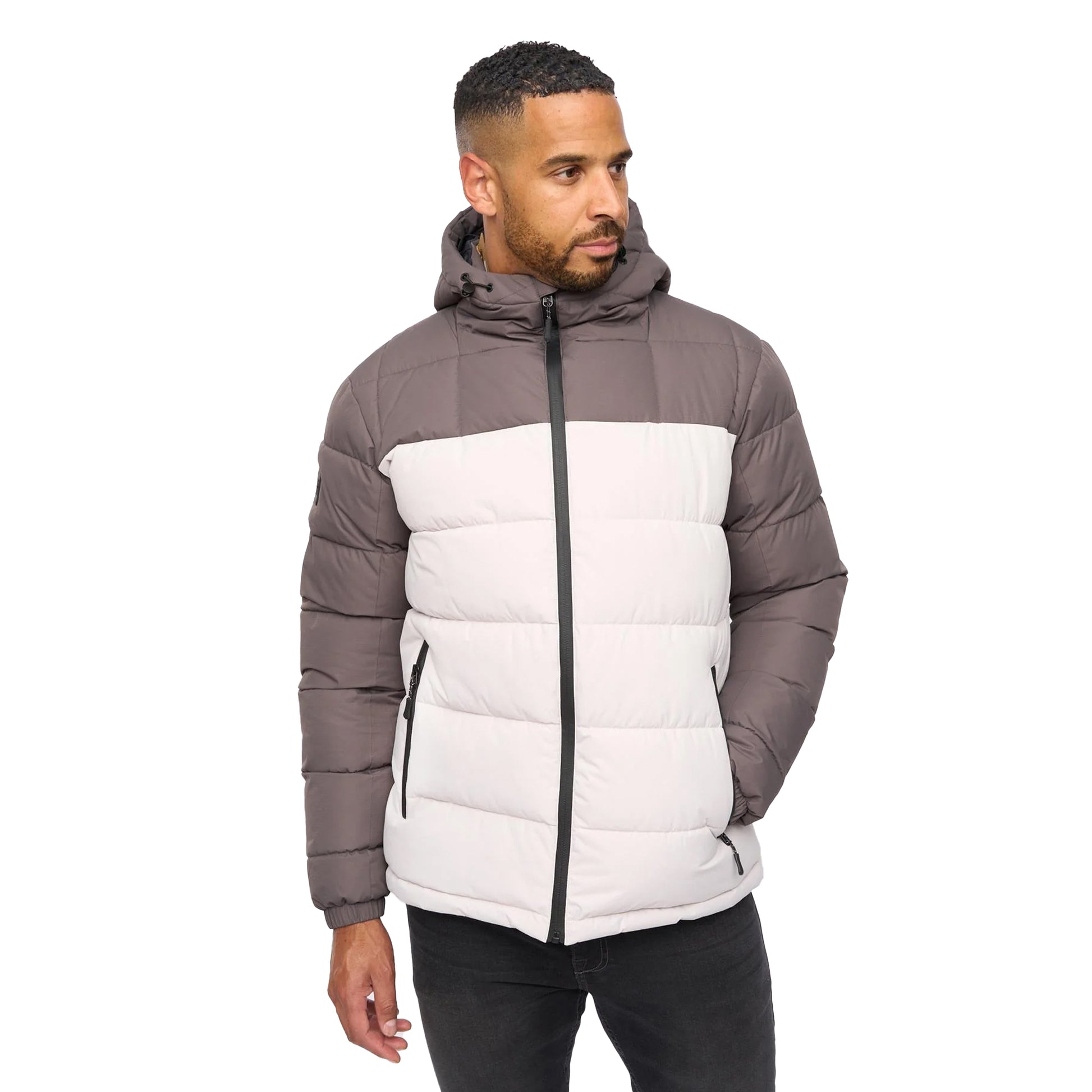 Taupe-Stone - Side - Bewley & Ritch Mens Archdale Puffer Jacket