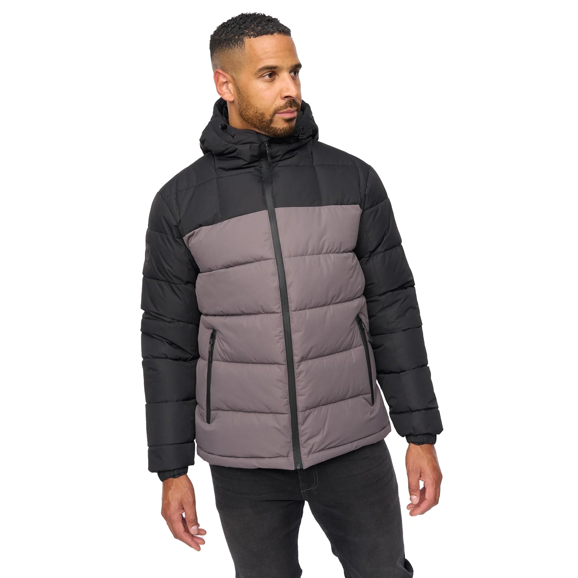 Black-Charcoal - Side - Bewley & Ritch Mens Archdale Puffer Jacket