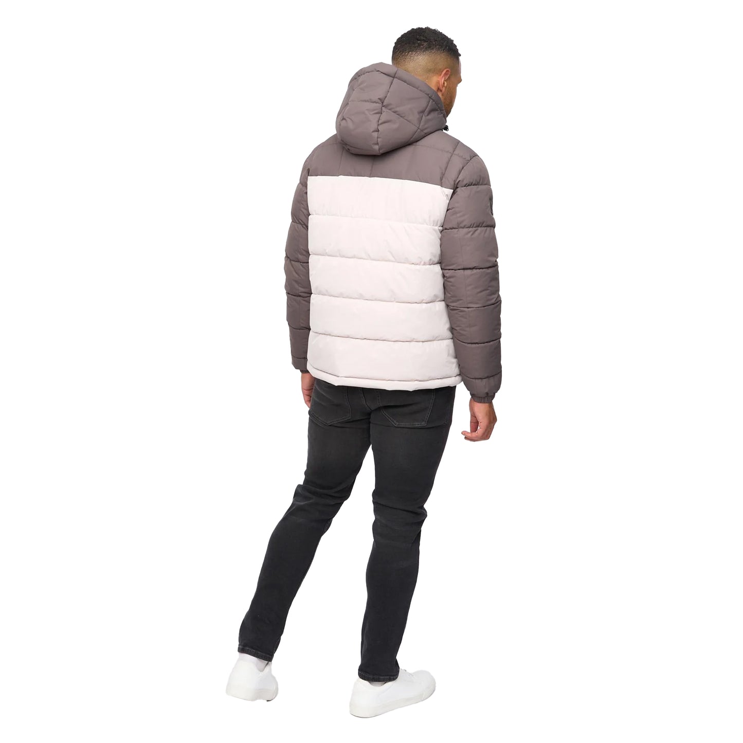 Taupe-Stone - Back - Bewley & Ritch Mens Archdale Puffer Jacket