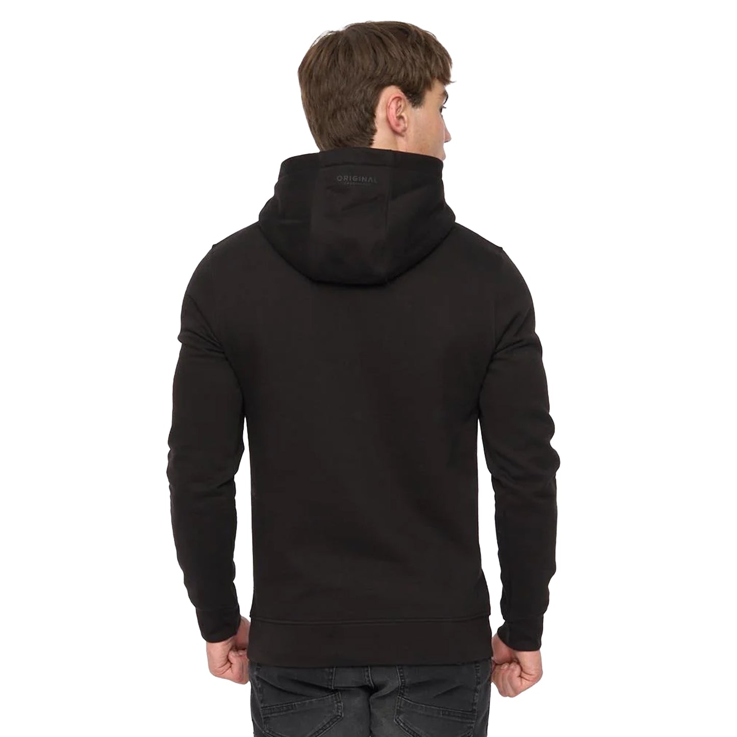 Black - Back - Crosshatch Mens Haromere Hoodie