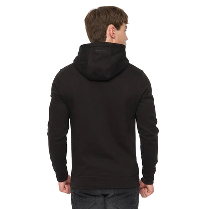 Black - Back - Crosshatch Mens Haromere Hoodie