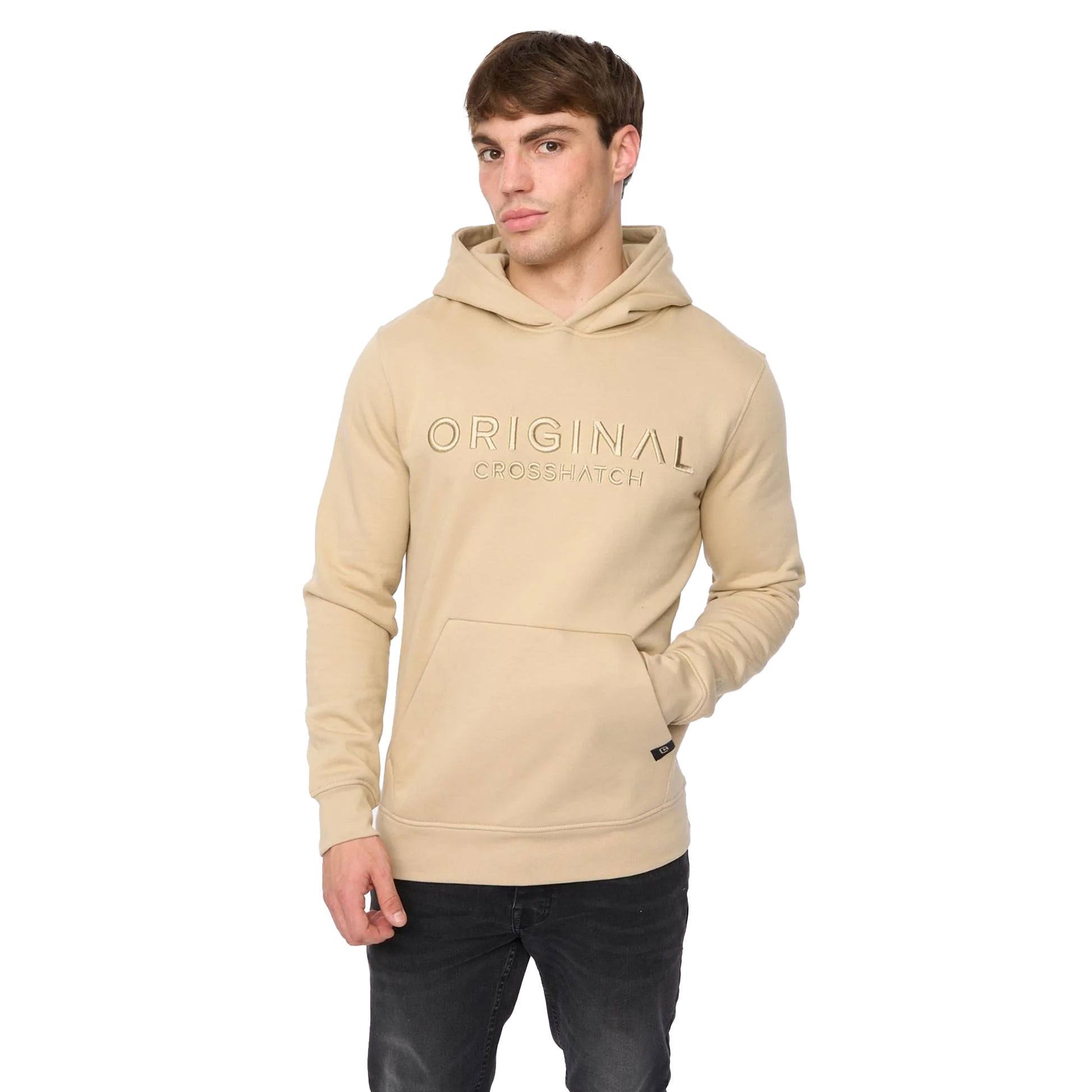 Stone - Side - Crosshatch Mens Haromere Hoodie