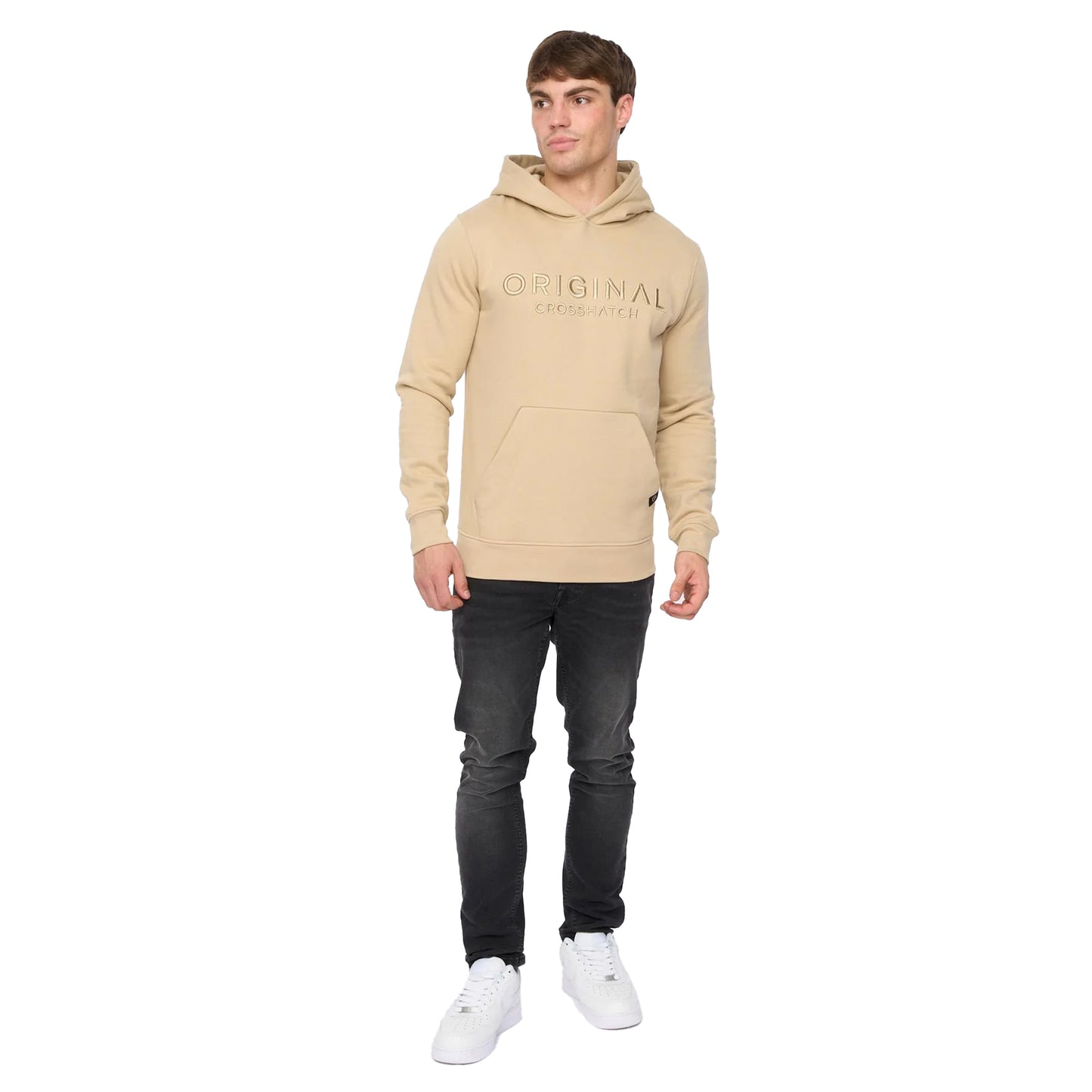 Stone - Lifestyle - Crosshatch Mens Haromere Hoodie