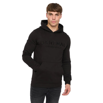 Black - Side - Crosshatch Mens Haromere Hoodie