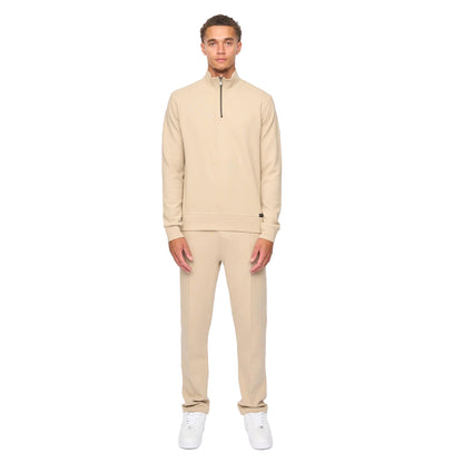 Stone - Side - Duck and Cover Mens Slellmoore Quarter Zip Sweatshirt
