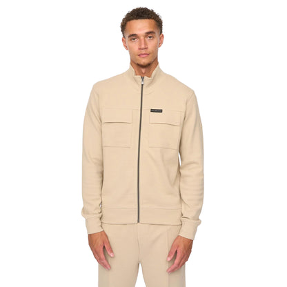 Stone - Front - Duck and Cover Mens Tames Full Zip Sweatshirt