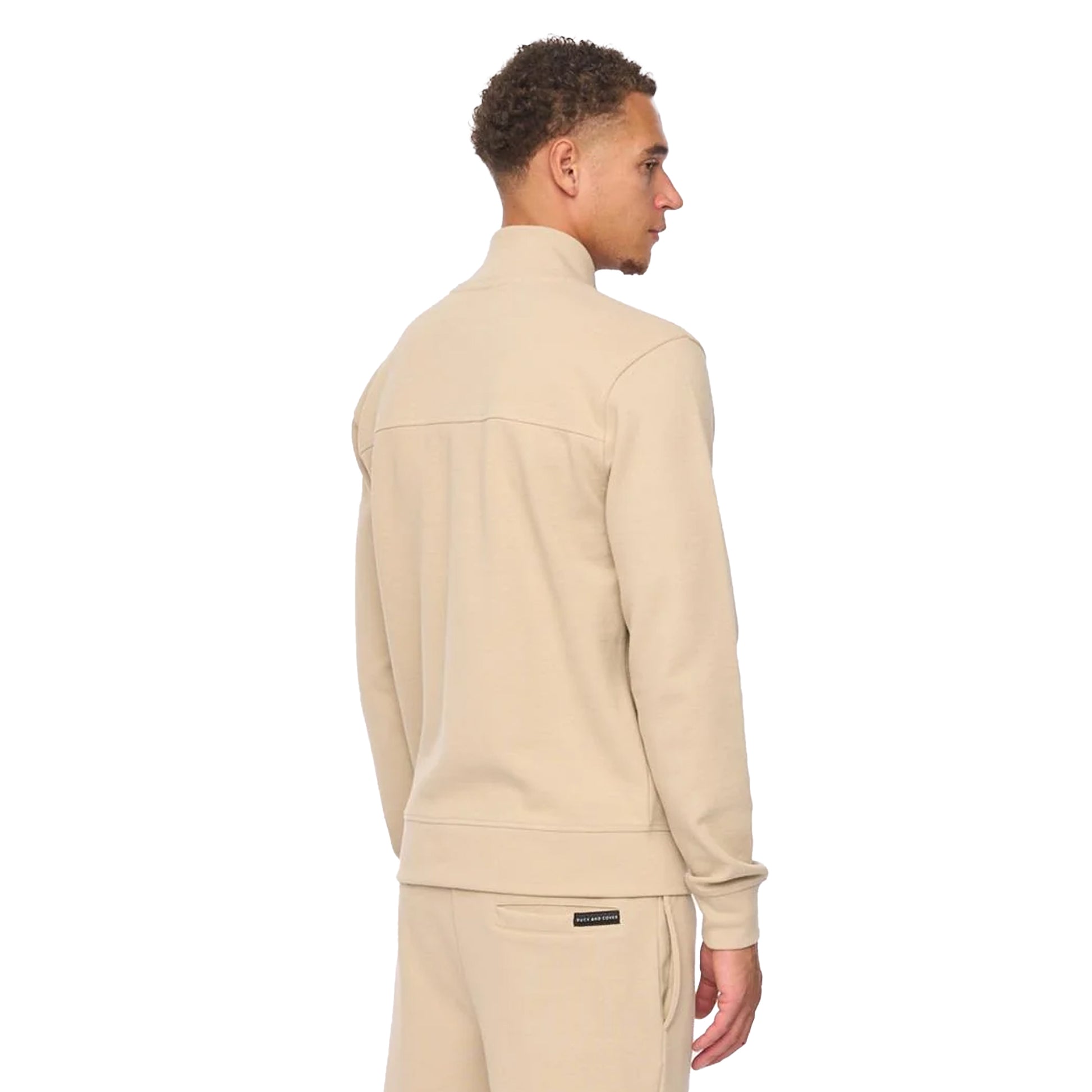 Stone - Back - Duck and Cover Mens Tames Full Zip Sweatshirt