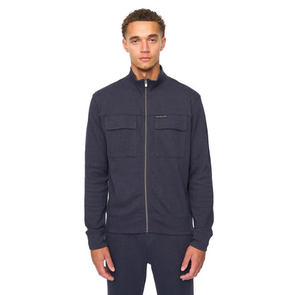 Navy - Front - Duck and Cover Mens Tames Full Zip Sweatshirt