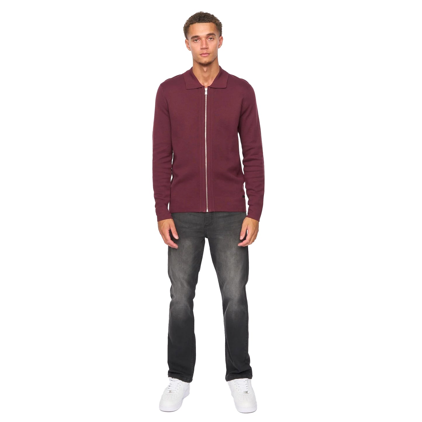Raisin - Lifestyle - Duck and Cover Mens Melfi Knitted Zip-Off Jumper