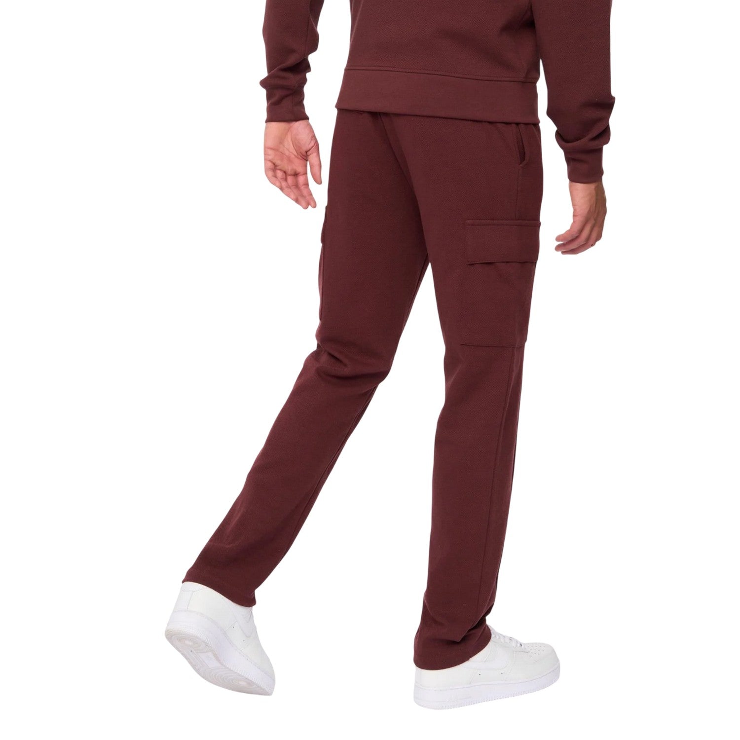 Wine - Back - Duck and Cover Mens Optimus Combat Jogging Bottoms