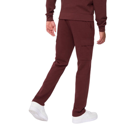 Wine - Back - Duck and Cover Mens Optimus Combat Jogging Bottoms
