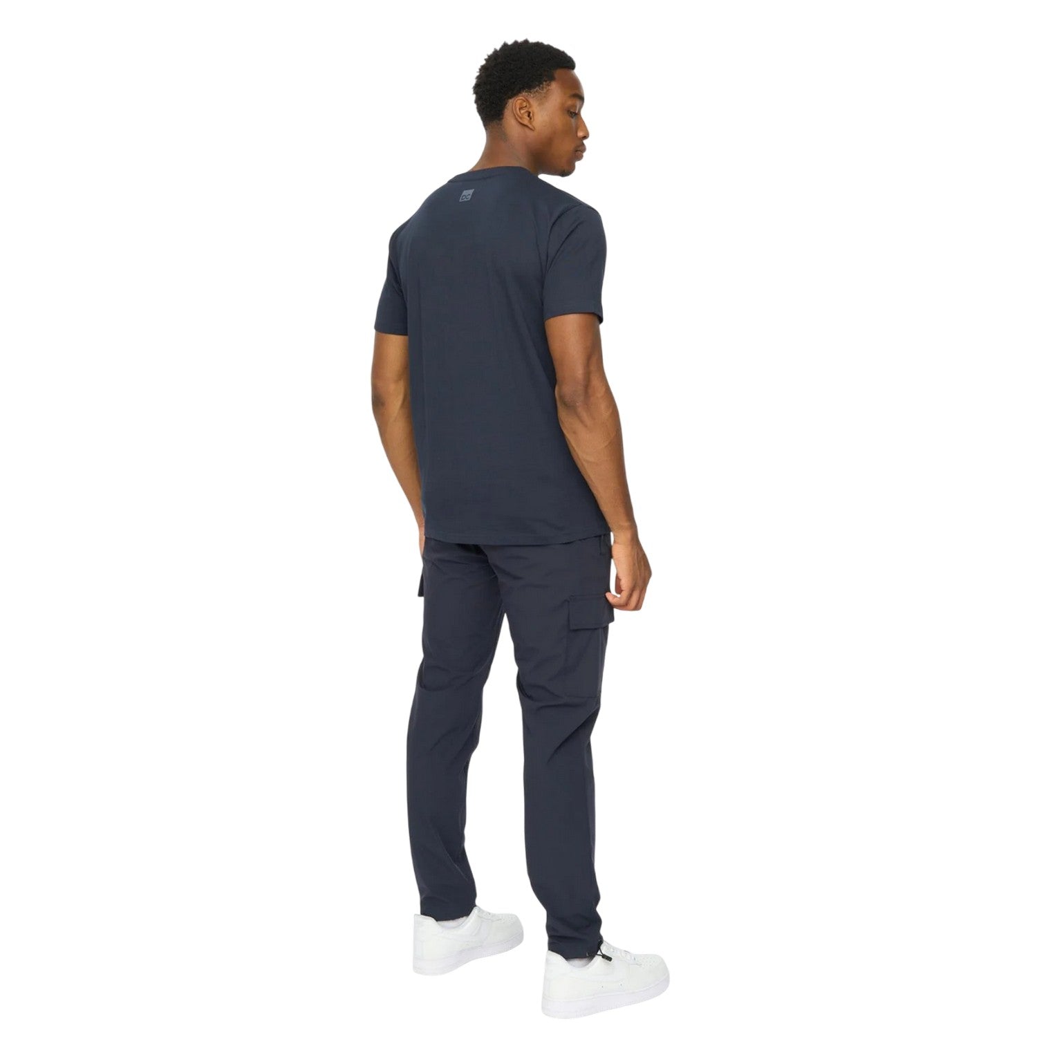 Navy - Back - Duck and Cover Mens Rampmoore Heavyweight T-Shirt