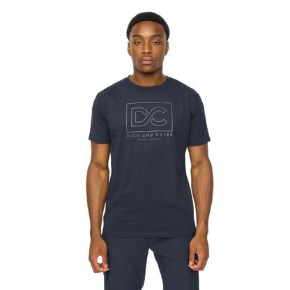 Navy - Front - Duck and Cover Mens Rampmoore Heavyweight T-Shirt