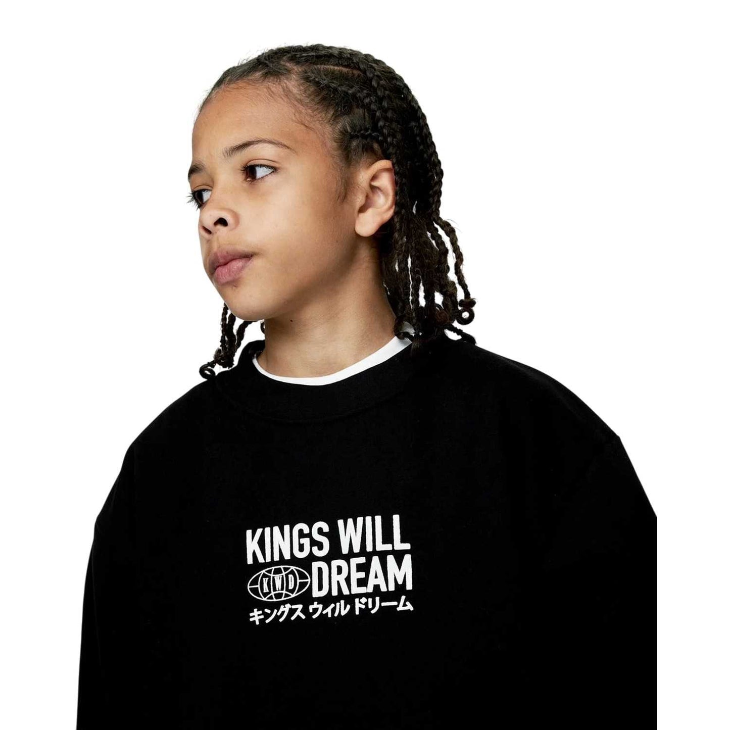 Black - Side - Kings Will Dream Boys Studio Title Crew Neck Sweatshirt