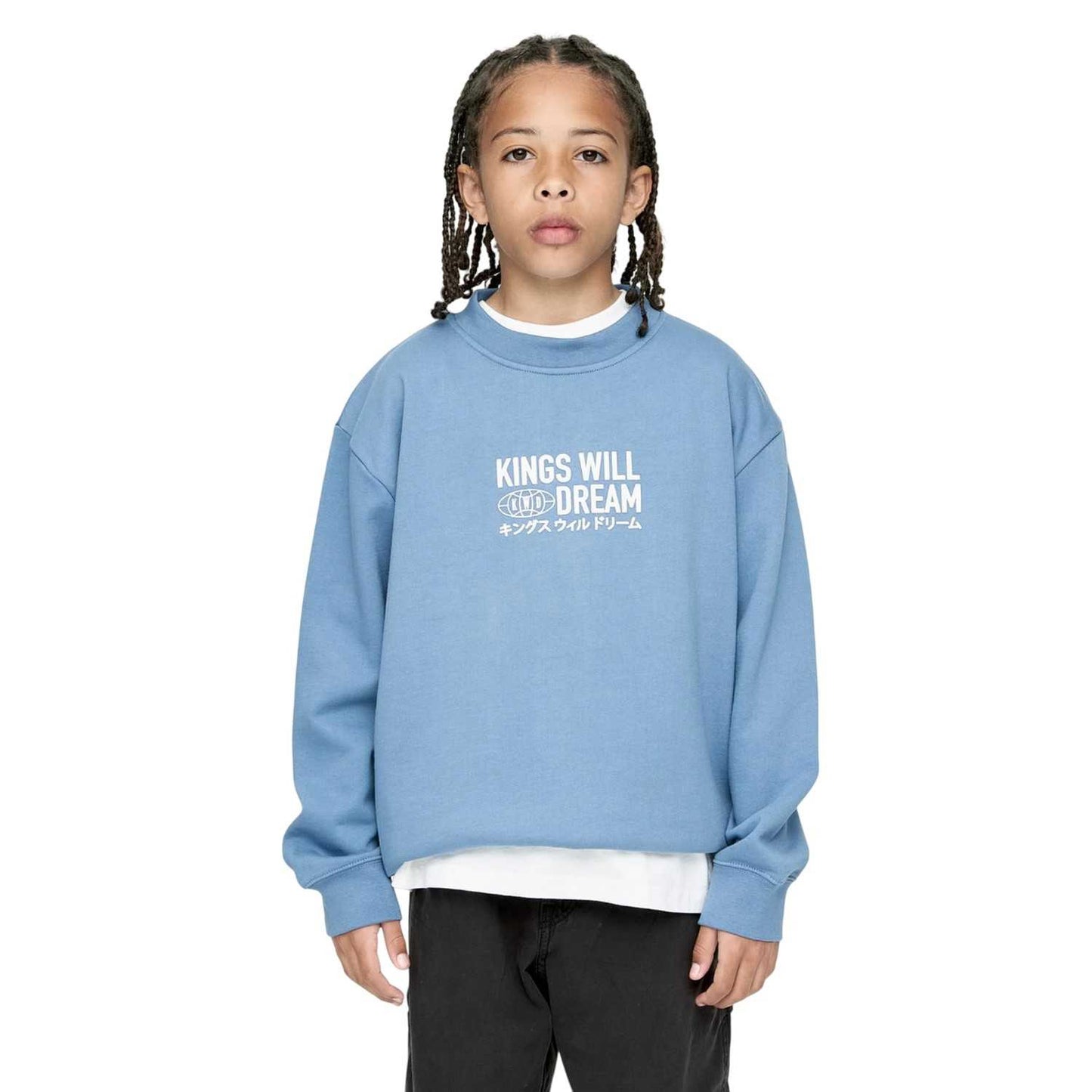 Blue - Front - Kings Will Dream Boys Studio Title Crew Neck Sweatshirt