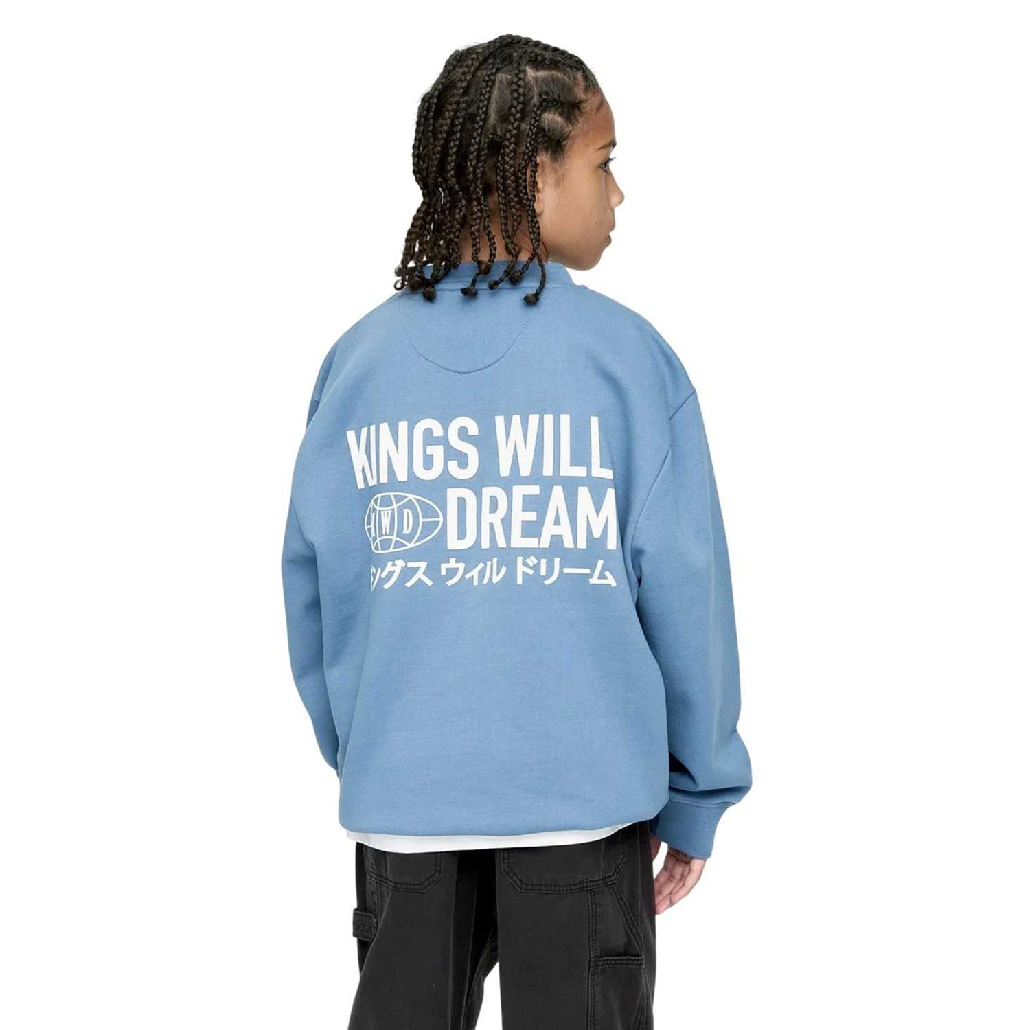 Blue - Back - Kings Will Dream Boys Studio Title Crew Neck Sweatshirt