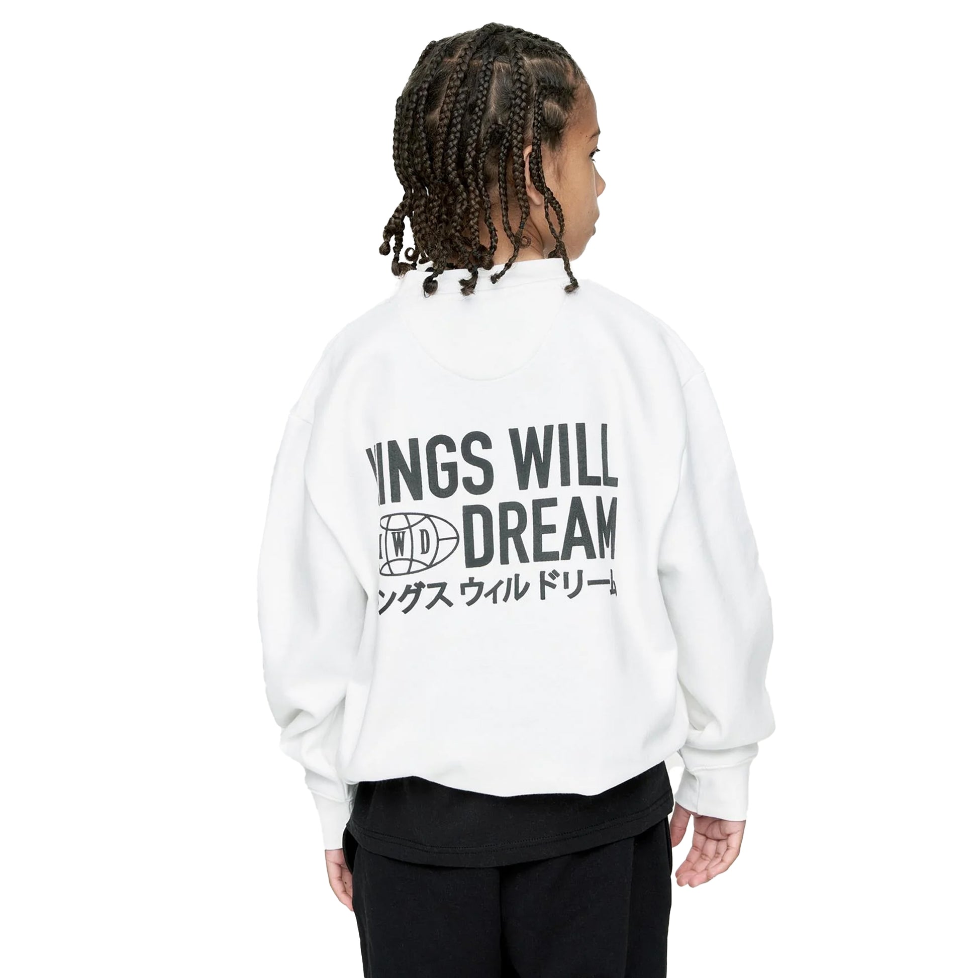 White - Back - Kings Will Dream Boys Studio Title Crew Neck Sweatshirt