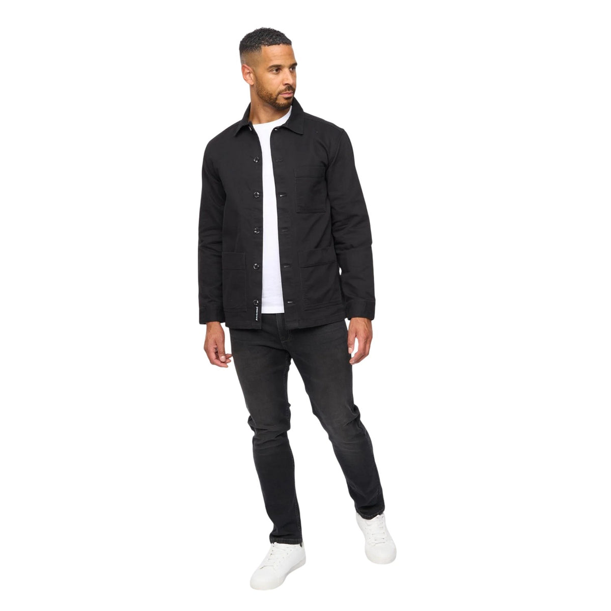 Black - Side - Bewley & Ritch Mens Stanbrook Overshirt