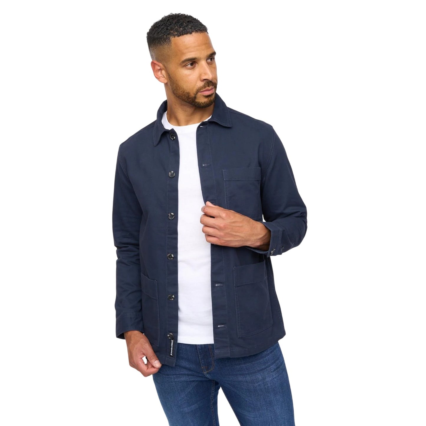 Navy - Front - Bewley & Ritch Mens Stanbrook Overshirt
