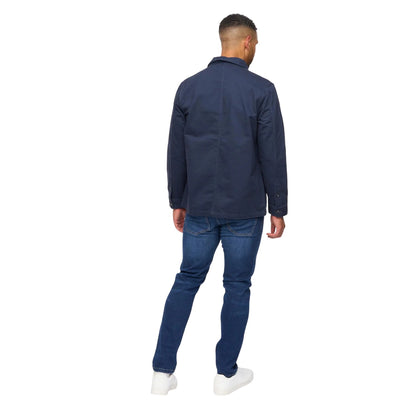 Navy - Back - Bewley & Ritch Mens Stanbrook Overshirt