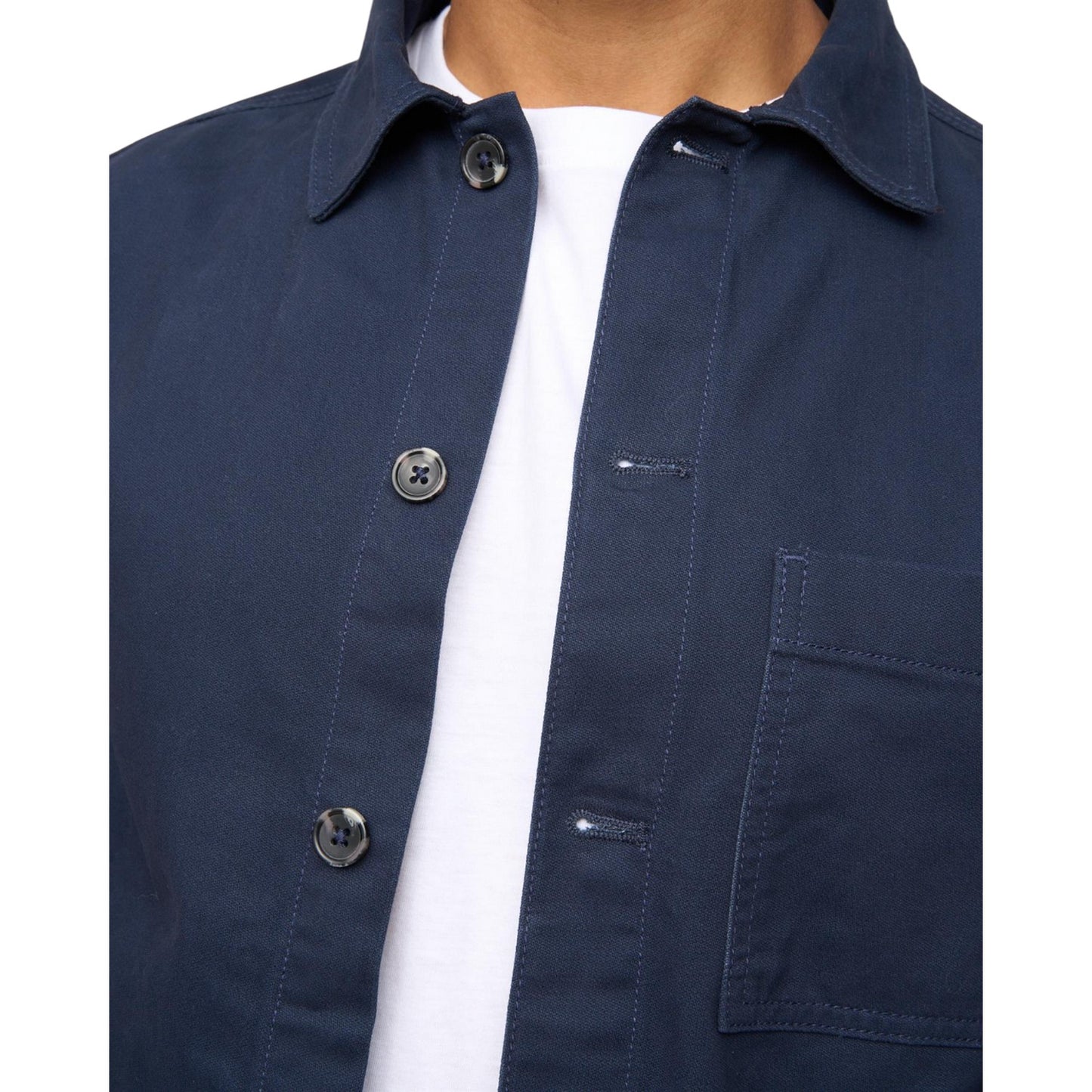Navy - Side - Bewley & Ritch Mens Stanbrook Overshirt