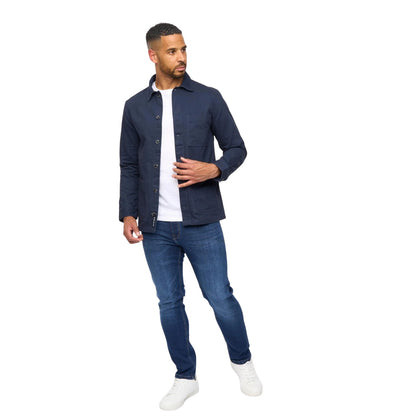 Navy - Lifestyle - Bewley & Ritch Mens Stanbrook Overshirt