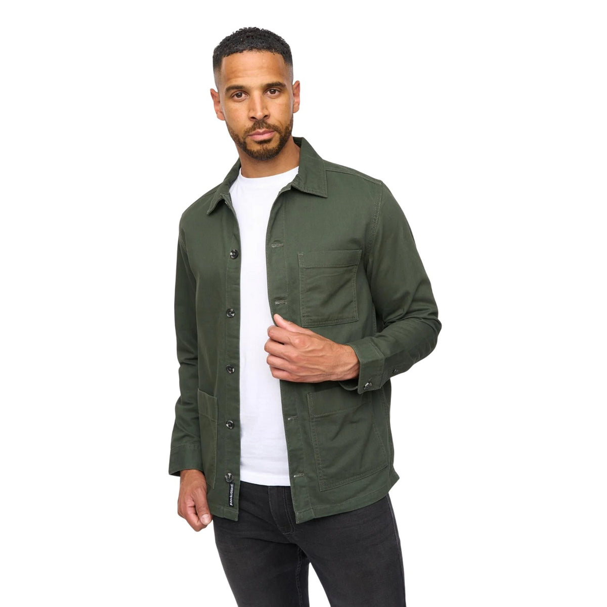 Olive - Front - Bewley & Ritch Mens Stanbrook Overshirt