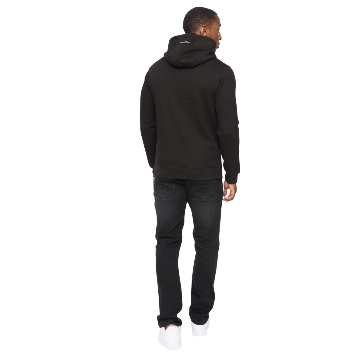 Black - Back - Crosshatch Mens Carrimoore Hoodie