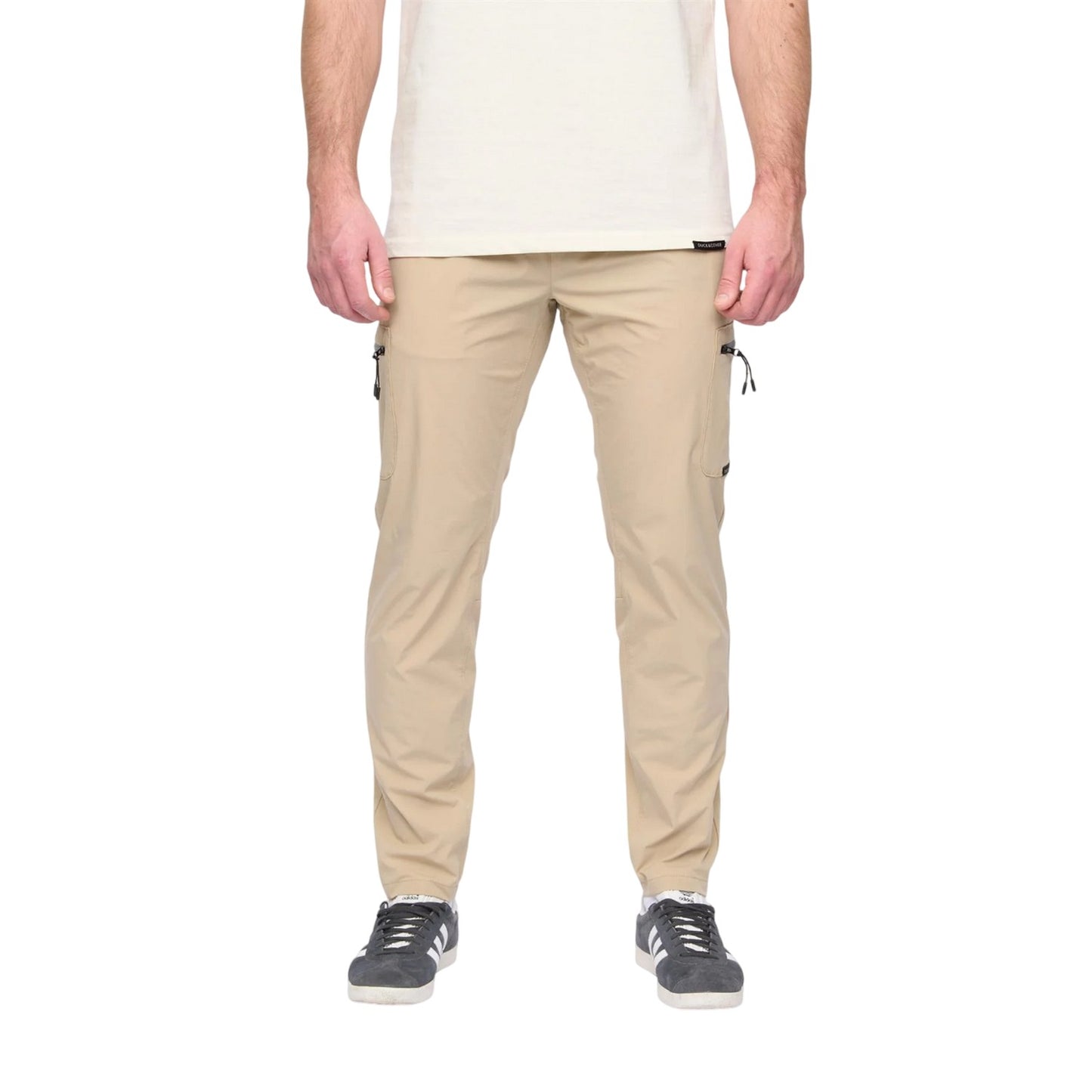 Stone - Front - Duck and Cover Mens Puretor Elasticated Waist Trousers