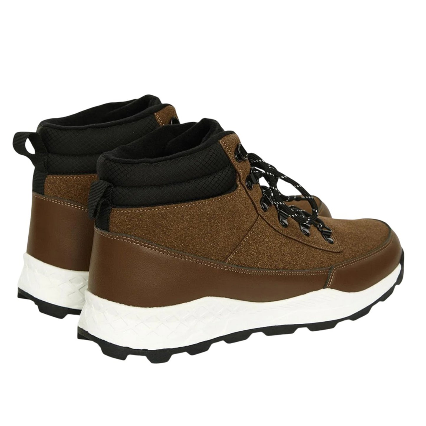 Brown - Back - Crosshatch Mens Kinraig Ankle Boots
