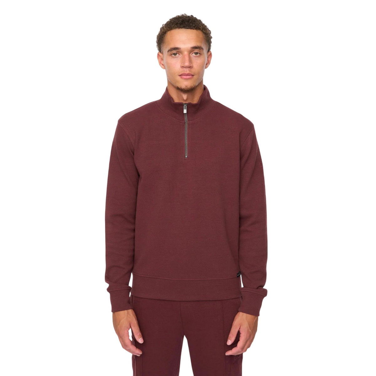 Wine - Side - Duck and Cover Mens Slellmoore Tracksuit Set
