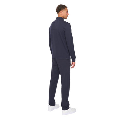 Navy - Back - Duck and Cover Mens Quarter Zip Hoodie And Joggers Set