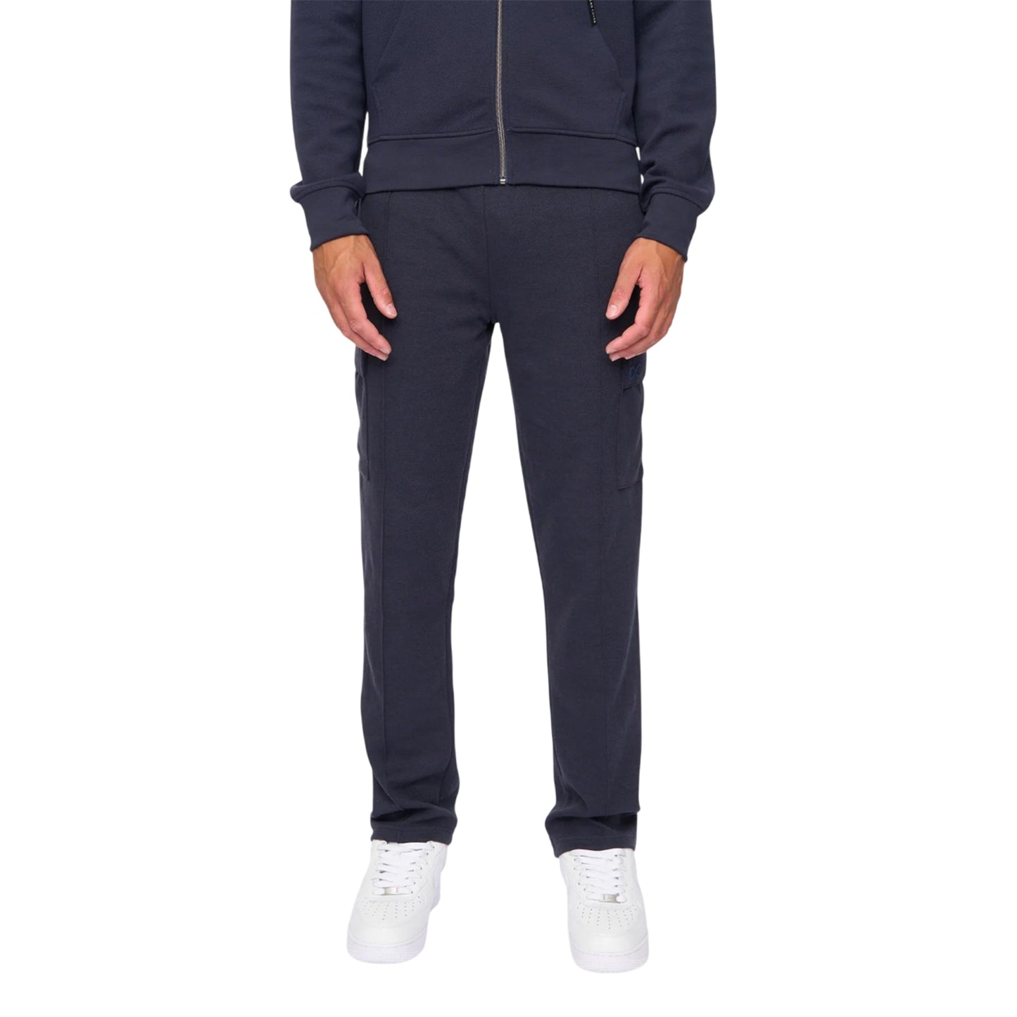 Navy - Lifestyle - Duck and Cover Mens Quarter Zip Hoodie And Joggers Set