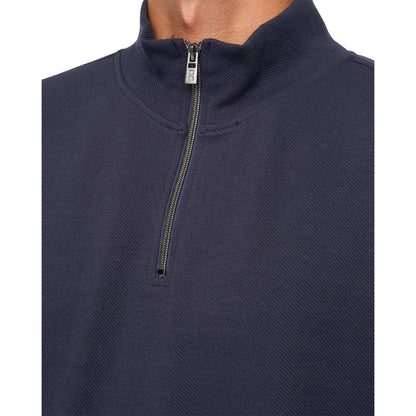 Navy - Pack Shot - Duck and Cover Mens Quarter Zip Hoodie And Joggers Set