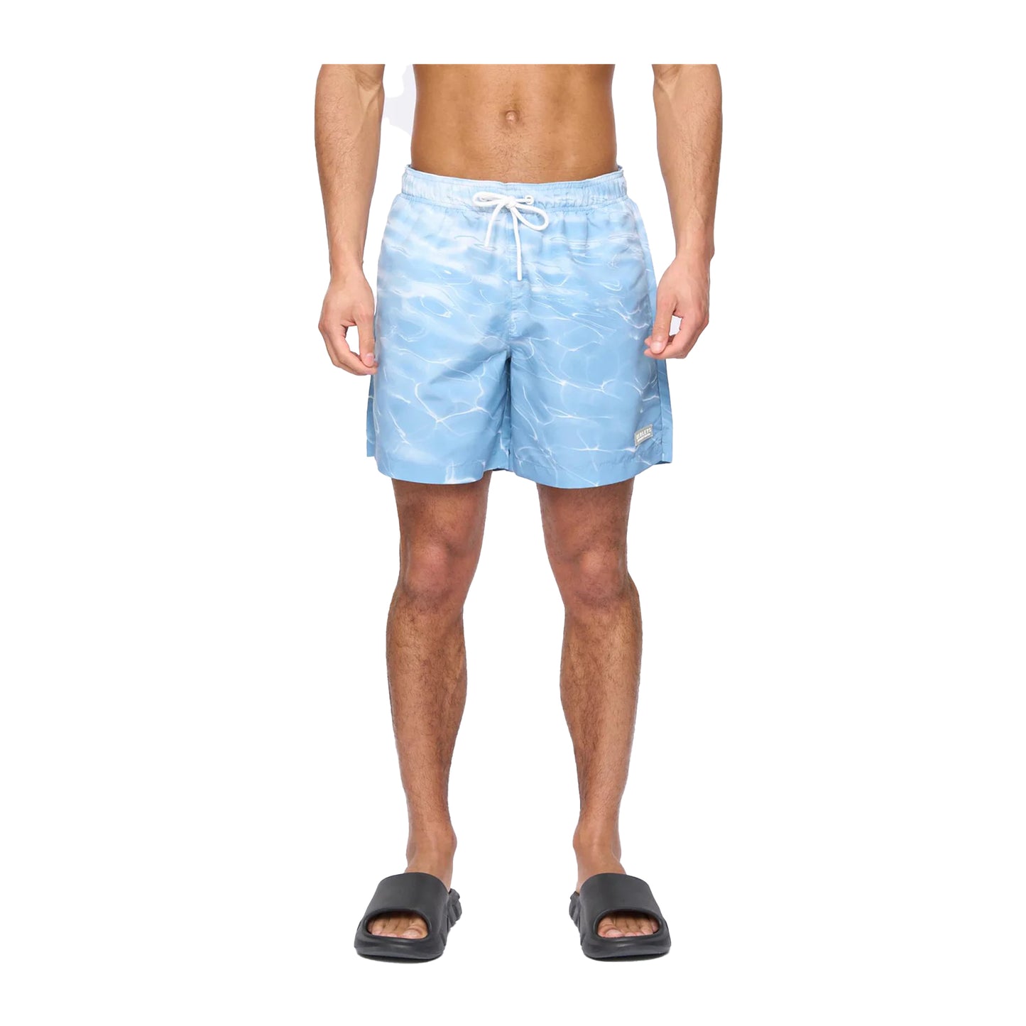 Denim Blue - Front - Henleys Mens Henpool Swim Shorts