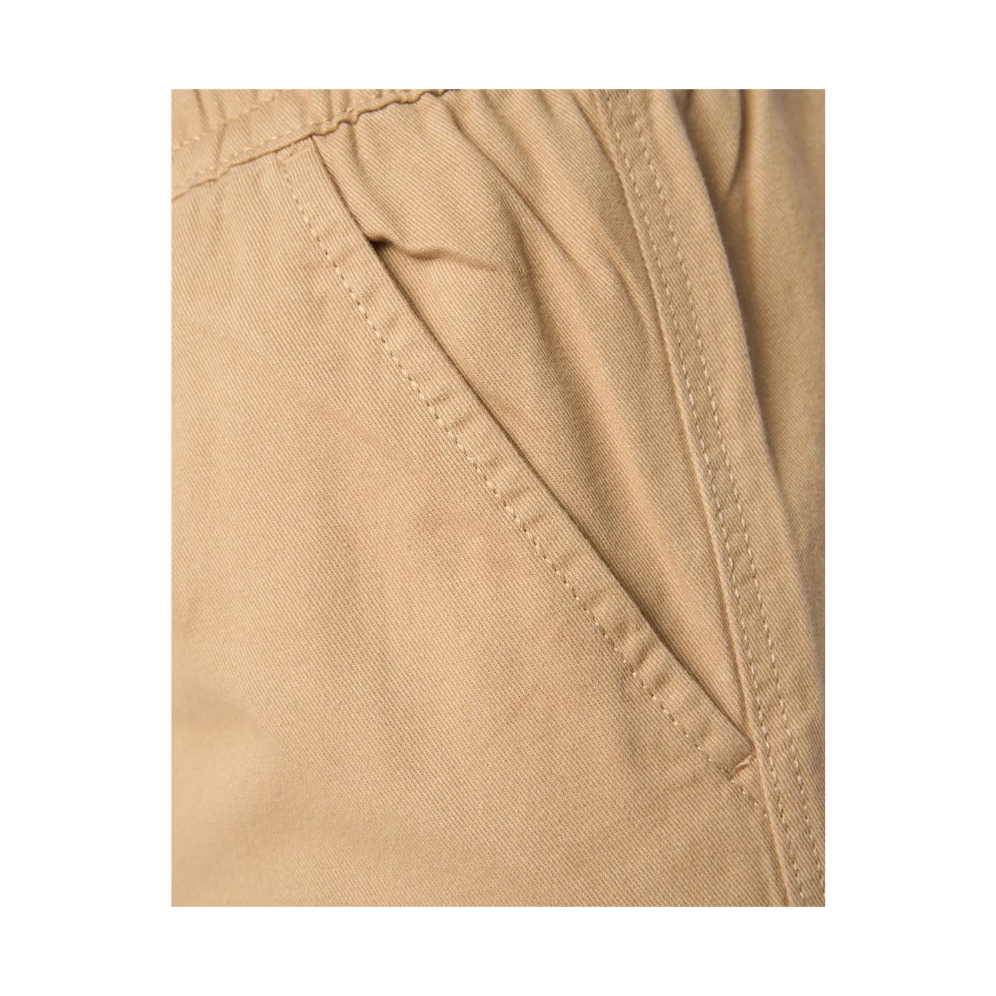Stone - Side - Crosshatch Mens Blansmoore Elasticated Regular Casual Shorts