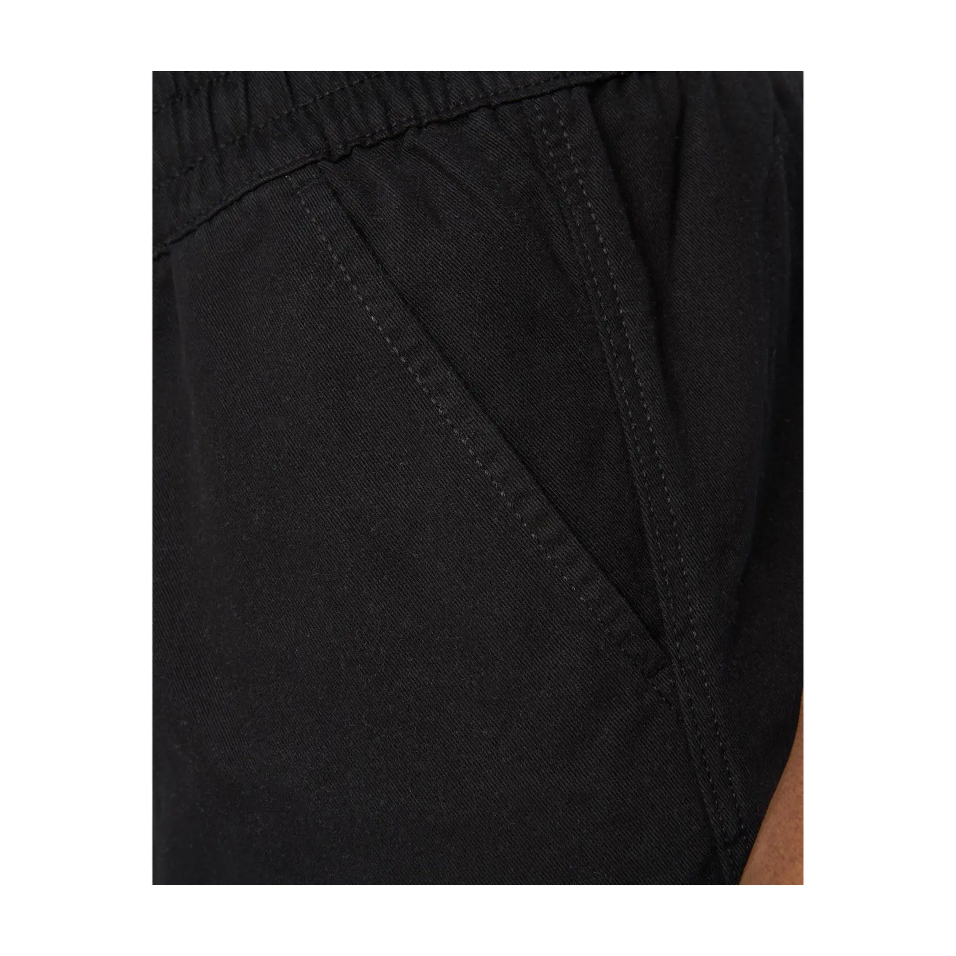 Black - Side - Crosshatch Mens Blansmoore Elasticated Regular Casual Shorts