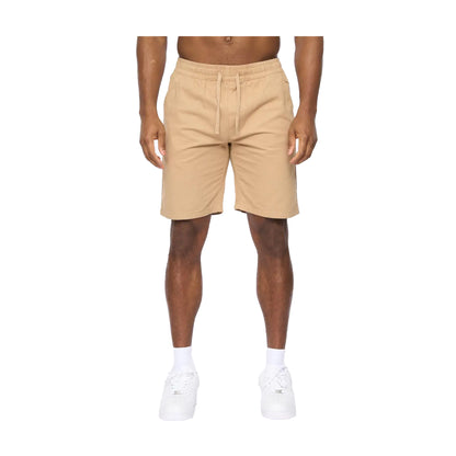 Stone - Front - Crosshatch Mens Blansmoore Elasticated Regular Casual Shorts