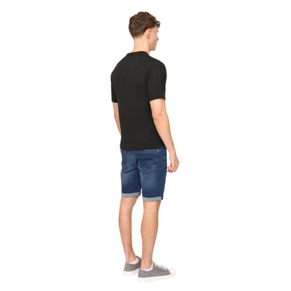 Black - Back - Duck and Cover Mens Mataso Knitted T-Shirt