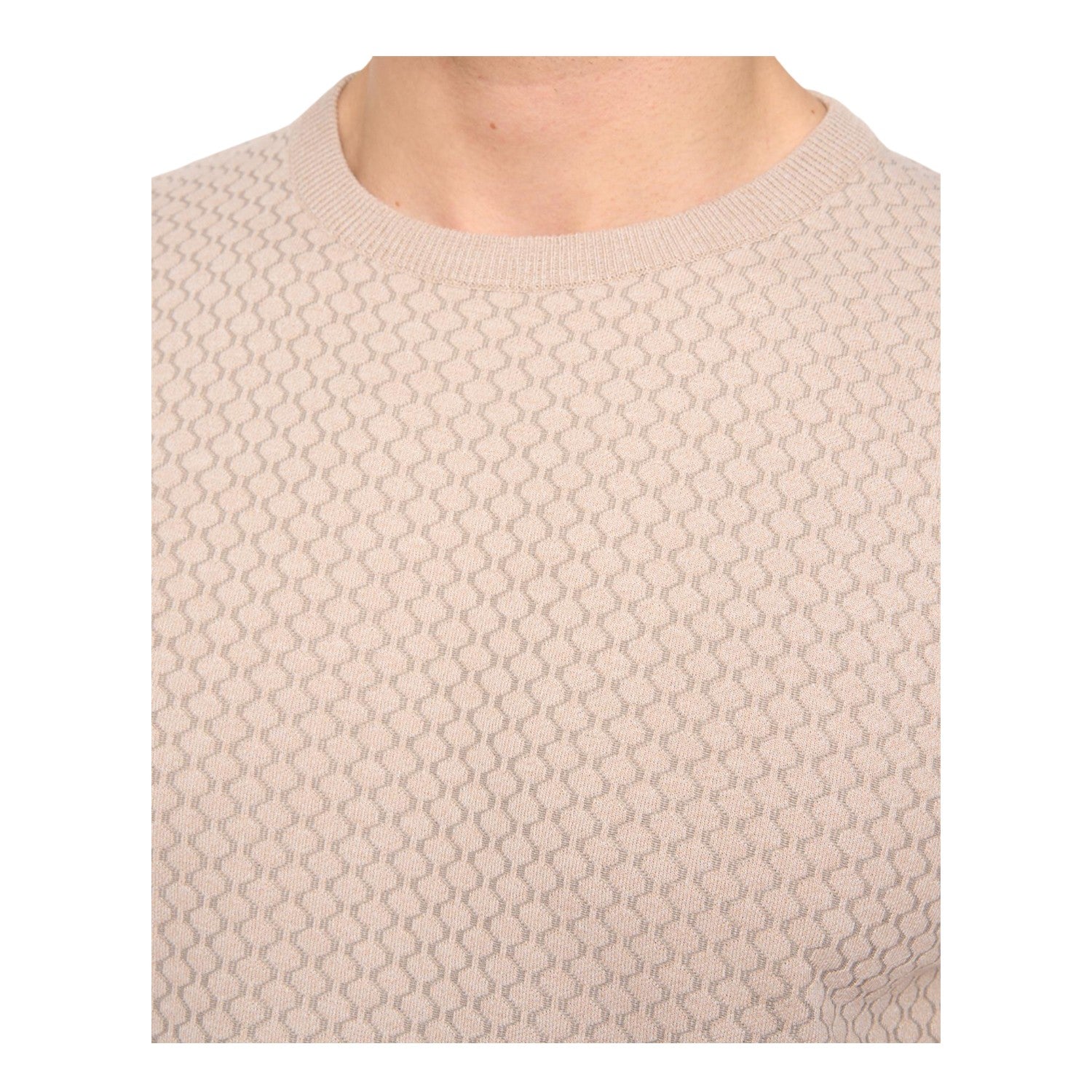 Stone - Side - Duck and Cover Mens Mataso Knitted T-Shirt