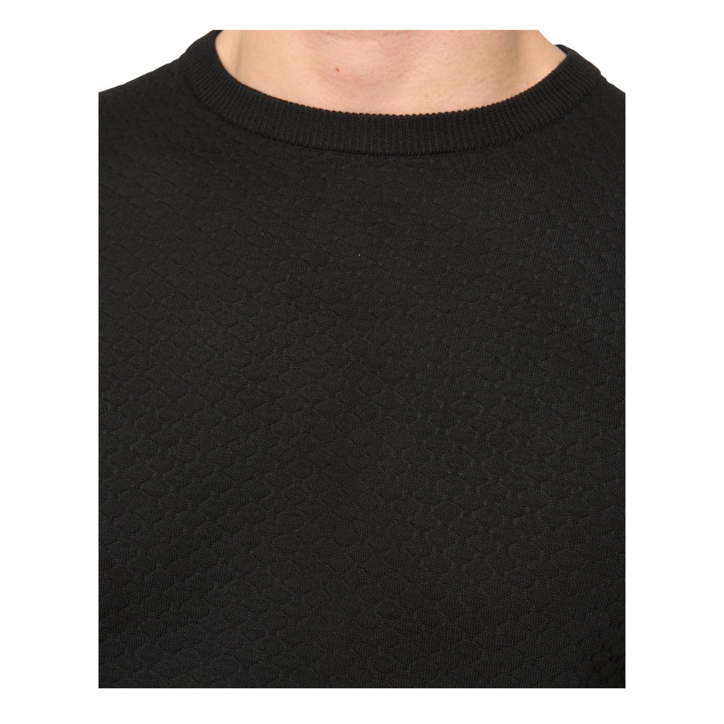 Black - Side - Duck and Cover Mens Mataso Knitted T-Shirt