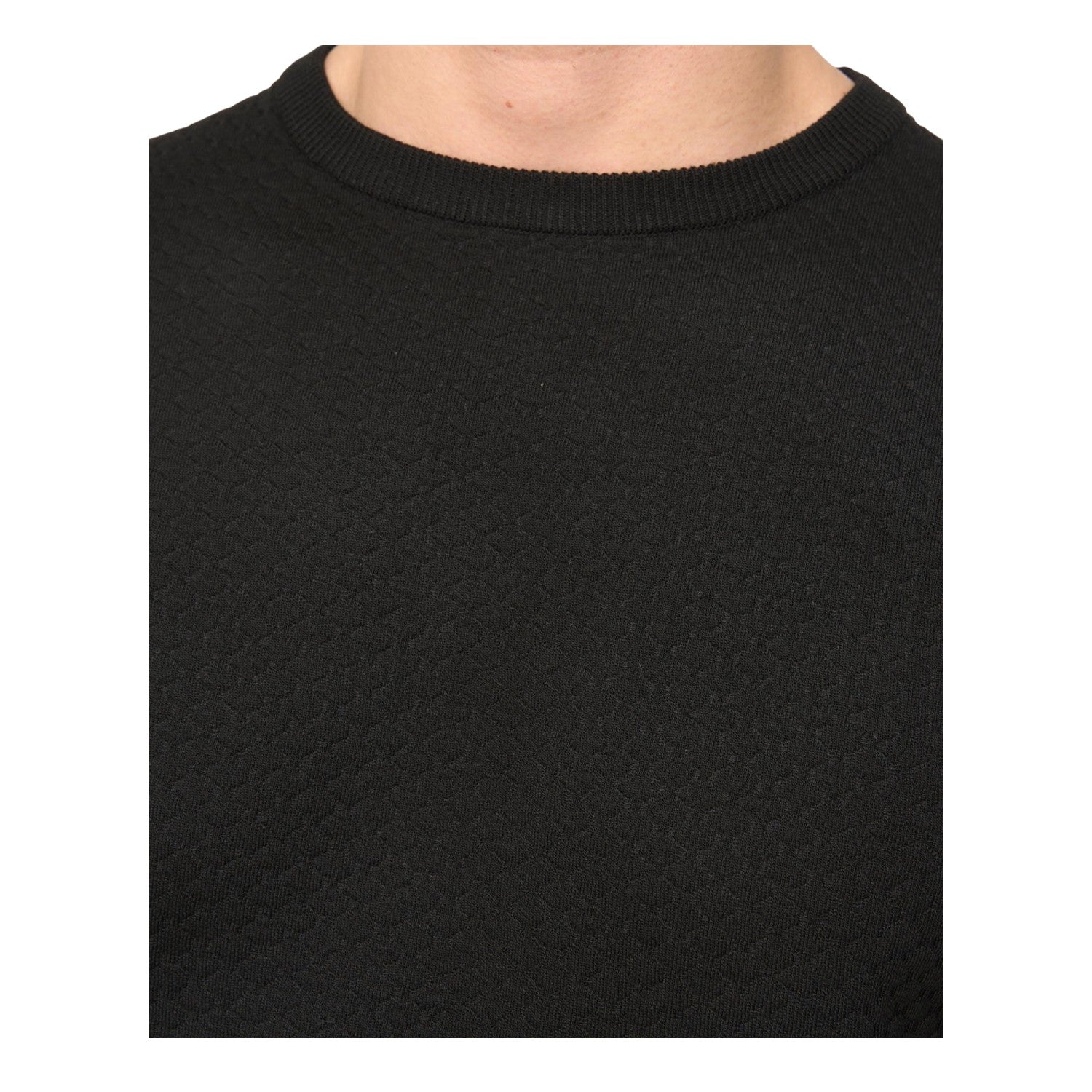 Black - Side - Duck and Cover Mens Mataso Knitted T-Shirt