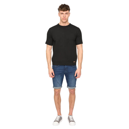 Black - Lifestyle - Duck and Cover Mens Mataso Knitted T-Shirt