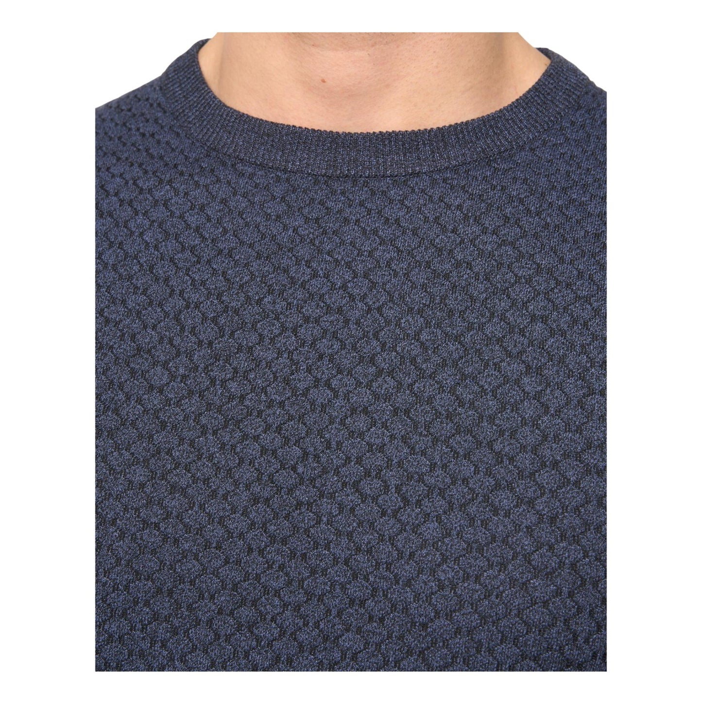 Slate Blue - Side - Duck and Cover Mens Mataso Knitted T-Shirt