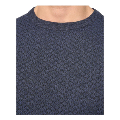 Slate Blue - Side - Duck and Cover Mens Mataso Knitted T-Shirt
